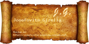 Josefovits Gizella névjegykártya