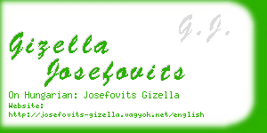 gizella josefovits business card